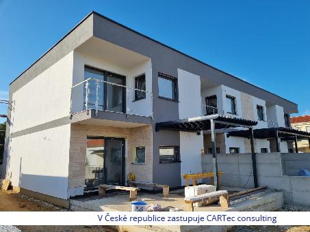 VRSI / MULO - Prodej dvoupodlažních apartmánů v novostavbě řadového domu - 150 m od moře