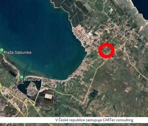 VRSI - Prodej stavebního pozemku 1294 m2 - 1 km od moře