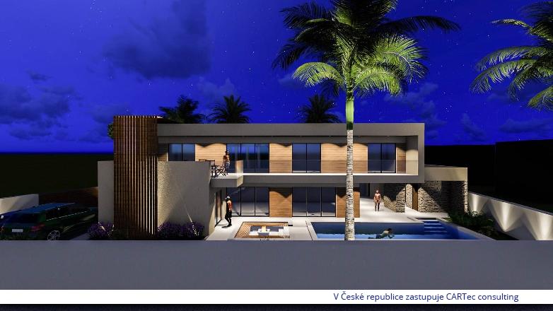 NIN / ZATON - Prodej luxusní moderní vily s bazénem - 1500 m od moře