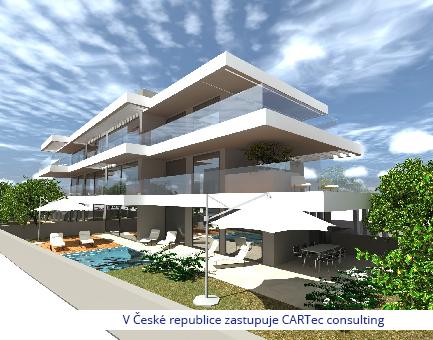 PRIVLAKA - Prodej luxusního apartmánu v přízemí s velkou terasou, zahradou a bazénem - 50 m od moře
