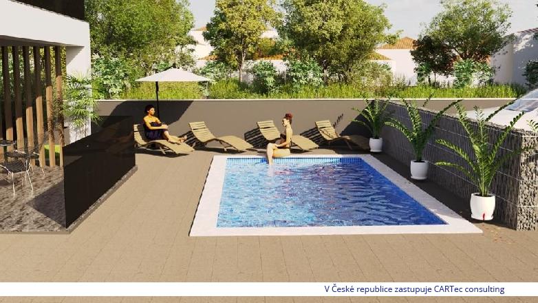 NIN / ZATON - Prodej vily s bazénem ve výstavbě - 1500 m od moře a pláže