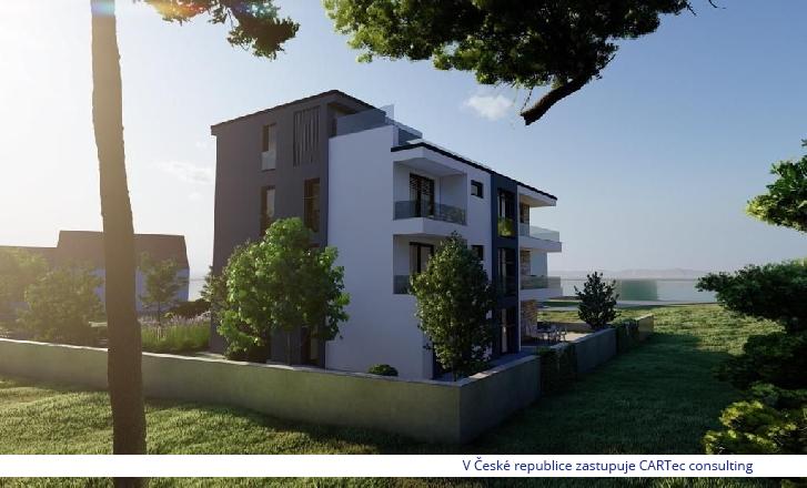 PRIVLAKA - Prodej luxusního apartmánu 130 m2 v přízemí - novostavba - jen 50 m od moře!!
