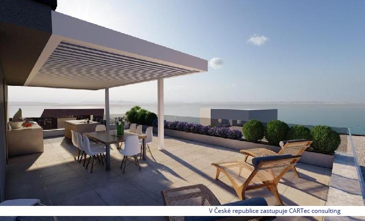 PRIVLAKA - Prodej luxusního apartmánu 77,95 m2 v 1. patře novostavby - jen 50 m od moře!!