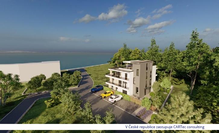 PRIVLAKA - Prodej luxusního apartmánu 77,95 m2 v 1. patře novostavby - jen 50 m od moře!!