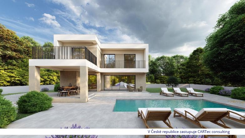 NIN / ZATON - Prodej luxusní vily s bazénem - 1300 m od pláže
