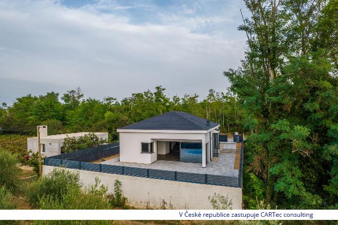 PRIVLAKA - Prodej novostavby přízemního domu s bazénem - 1 km od moře