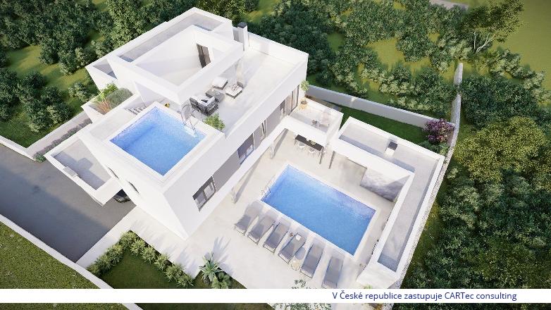 NIN / ZATON - Prodej luxusní vily s bazénem tč. ve výstavbě