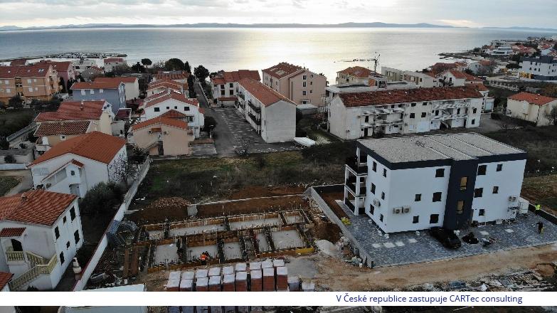PRIVLAKA - Prodej střešního bytu 149 m2 v novostavbě - 80 m od moře 