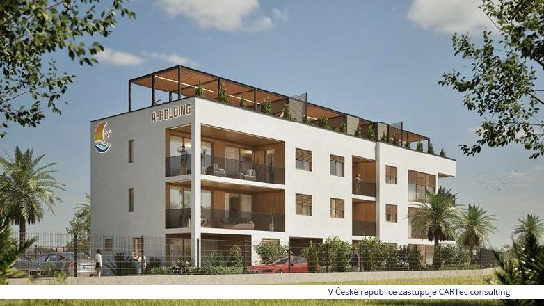 NIN - Prodej krásného moderního bytu 48,4 m2 v přízemí s pozemkem 24,41 m2 - 500 m od moře