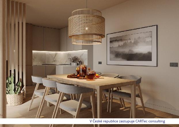 NIN - Prodej krásného  moderního apartmánu s 3 ložnicemi 103,10 m2 a střešní terasou 96,37 m2 - 500 m od moře