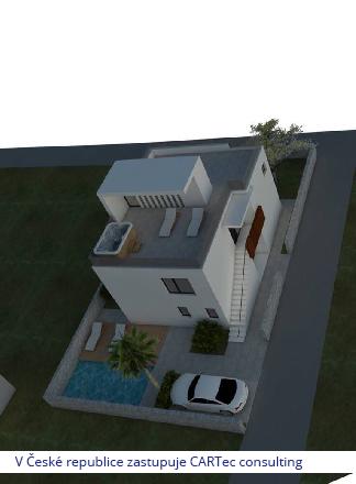 Nin/Zaton - Prodej stavební pozemku s projektem stavby moderní vily 